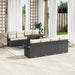 Tuinbankenset 7 st Zwart en Crème poly rattan