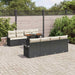 Tuinbankenset 7 st Zwart en Crème poly rattan