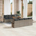Tuinbankenset 7 st Grijs poly rattan