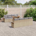 Tuinbankenset 7 st Beige en Licht Grijs poly rattan
