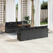 Tuinbankenset 7 st Zwart poly rattan