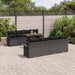 Tuinbankenset 7 st Zwart poly rattan