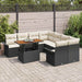 Tuin Sofa Set met kussen Zwart en crème