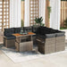 Tuin Sofa Set met kussen Grijs