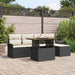Tuin Sofa Set 6 st Zwart en crème