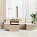 Tuin Sofa Set 6 st beige en crèmekleurig