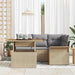 Tuin Sofa Set 5 st beige en lichtgrijs