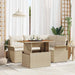 Tuin Sofa Set 5 st beige en crèmekleurig
