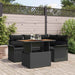 Tuin Sofa Set 5 st Zwart