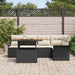 Tuin Sofa Set met kussen 6 pcs Zwart en crème