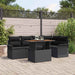 Tuin Sofa Set 6 st Zwart