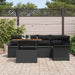Tuin Sofa Set 6 st Zwart