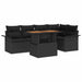 Tuin Sofa Set 6 st Zwart