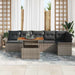 Tuinbankenset 7 st Grijs poly rattan