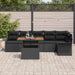 Tuinbankenset 7 st Zwart poly rattan