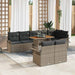 Tuinbankenset 9 st Grijs poly rattan