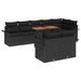 Tuinbankenset 9 st Zwart poly rattan