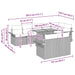 Tuinbankenset 9 st Zwart poly rattan