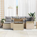 Tuinbankenset 7 st Beige en Licht Grijs poly rattan
