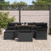 Tuinbankenset 7 st Zwart poly rattan