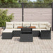Tuinbankenset 8 st Zwart en Crème poly rattan