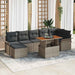Tuinbankenset 8 st Grijs poly rattan