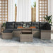 Tuinbankenset 8 st Grijs poly rattan
