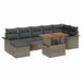 Tuinbankenset 8 st Grijs poly rattan