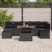 Tuinbankenset 8 st Zwart poly rattan