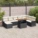 Tuin Sofa Set met kussen 9 pcs Zwart en crème