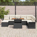 Tuin Sofa Set met kussen 9 pcs Zwart en crème
