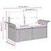 Tuin Sofa Set met kussen 9 pcs Zwart en crème