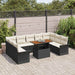 Tuin Sofa Set 10 st Zwart en crème