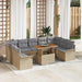 Tuin Sofa Set 10 st beige en lichtgrijs