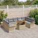 Tuin Sofa Set 10 st beige en lichtgrijs