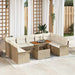 Tuin Sofa Set 10 st beige en crèmekleurig