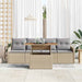 Tuinbankenset 5 st Beige en Licht Grijs poly rattan