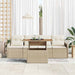 Tuinbankenset 5 st Beige en Crème poly rattan