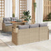 Tuinbankenset 6 st Beige en Licht Grijs poly rattan