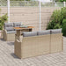 Tuinbankenset 6 st Beige en Licht Grijs poly rattan
