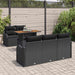 Tuinbankenset 6 st Zwart poly rattan