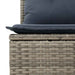 Tuin Sofa Set 6 st grijs en marineblauw