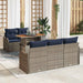 Tuin Sofa Set 6 st grijs en marineblauw