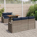 Tuin Sofa Set 6 st grijs en marineblauw