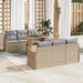 Tuinbankenset 7 st Beige en Licht Grijs poly rattan