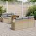 Tuinbankenset 7 st Beige en Licht Grijs poly rattan
