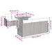 Tuinbankenset 7 st Beige en Licht Grijs poly rattan