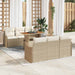 Tuinbankenset 7 st Beige en Crème poly rattan