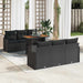 Tuinbankenset 7 st Zwart poly rattan