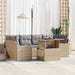 Tuin Sofa Set 7 st beige en lichtgrijs